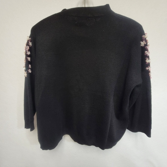 Anthropologie Lili Sidonio + Holly Bracken Embellished Sequin Swester Size Small - Picture 6 of 13